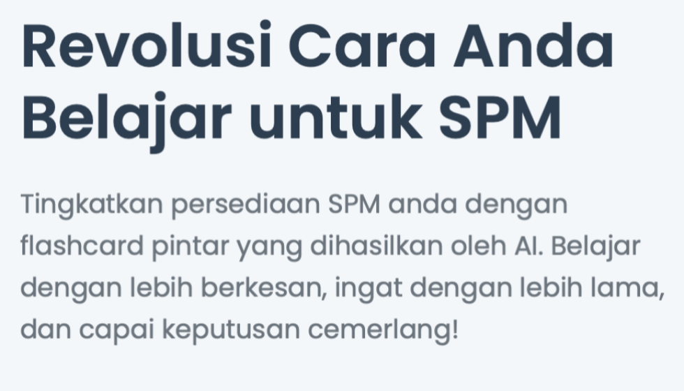 Sumbangan Ikhlas Flashcard SPM